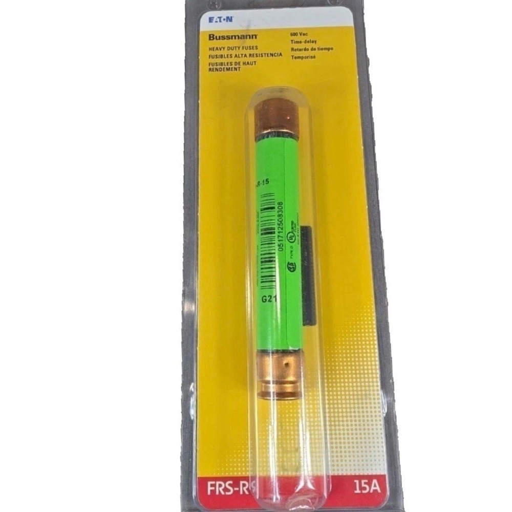 Eaton Bussmann FRS-R-15 15 Amp Dual Element Time Delay Fuse Class RK5